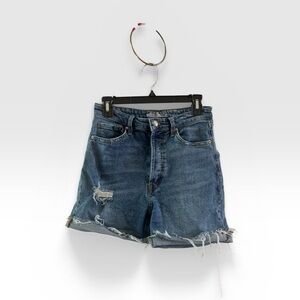 wild fable Distressed High-Rise Denim Shorts - Blue